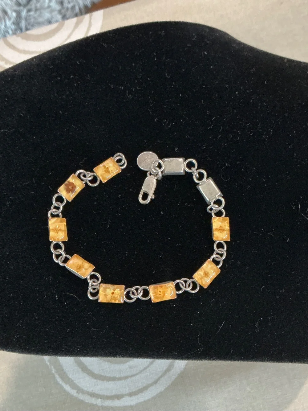 Yellow Resin-Link Bracelet for Women
